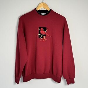 Vintage National Wildlife Federation Cardinal Sweatshirt Red Women's‎ XL No Tag
